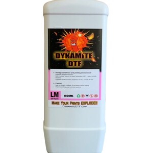 Light Magenta.   Dynamite DTF Ink for DTF Printers,Epson Printer, (1) 1 liter bottle. Light Magenta.
