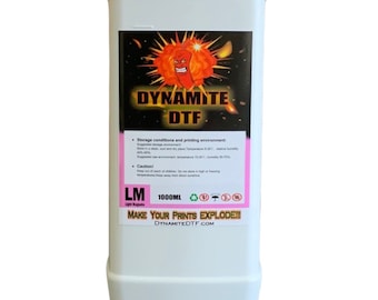 Light Magenta.   Dynamite DTF Ink for DTF Printers,Epson Printer, (1) 1 liter bottle. Light Magenta.