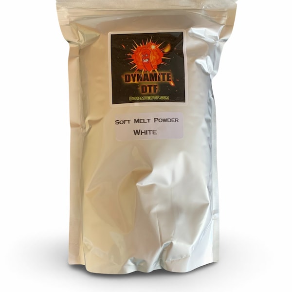 New:  “Soft Feel” DTF Powder- White Hot Melt Adhesive Powder, 2.2 Pound Bag.
