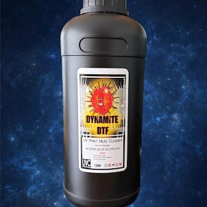1 Liter UV DTF Druckkopf Reinigungslösung: Inklusive Spritze & Spitze