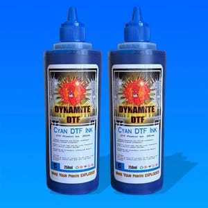 Cyan Dynamite DTF Ink: 500ml for DTF Printers