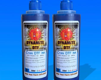 Cyan Dynamite DTF Ink: 500ml for DTF Printers