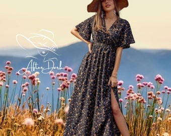 Boho Maxi Dress - Etsy