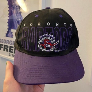 Vintage Rare NBA Toronto Raptors 90s Logo Purple Strapback Strap