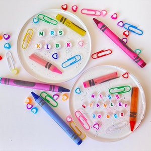 Posavasos de resina personalizado para profesores / Regalo de agradecimiento