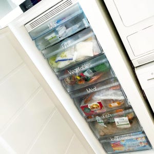 Personalised Custom Vinyl Decal Label Stickers Words | Home Organisation |FREEZER BUNDLE 6/8/10 Drawer