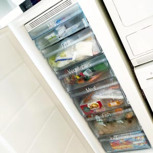 Personalised Custom Vinyl Decal Label Stickers Words | Home Organisation |FREEZER BUNDLE 6/8/10 Drawer