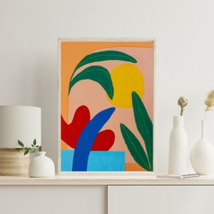 Botanical Wall Art, Modern Art Print, Botanical Print, Abstract Botanical, Floral Illustration, Botanical Poster