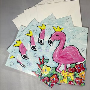 Cartão Postal Flamingo Coroado com Botas de Cowboy