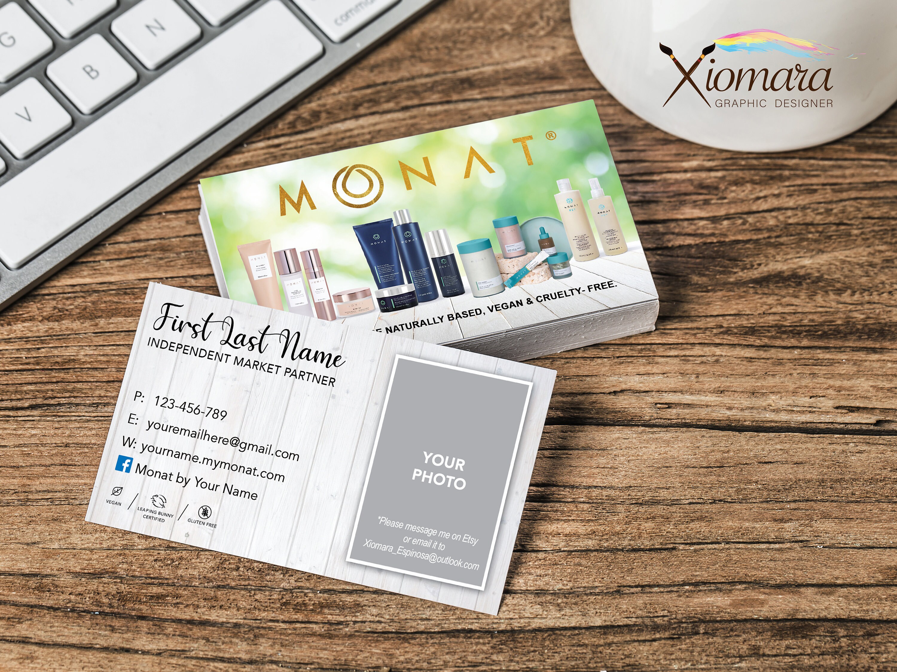 MONAT Business Cards Wellness Program Hairstyle Skin - Etsy
