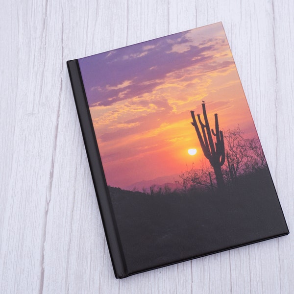 6"x8" Desert Sunrise Hardcover Journal with Lined Pages. Original Photography.