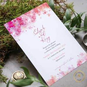 Cherry Blossom Wedding Invitation | Floral Wedding Invitation | Digital Invite | Printable Template
