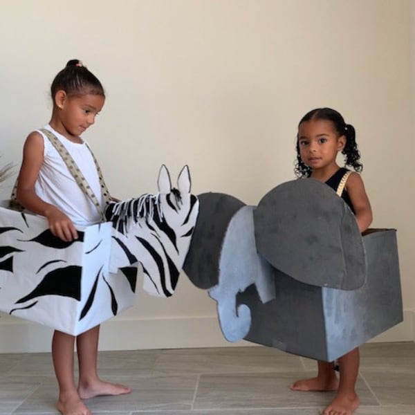 Enfant/Adulte Safari Animal Parade Costume PDF Modèle Zèbre Éléphant Halloween Costume DIY