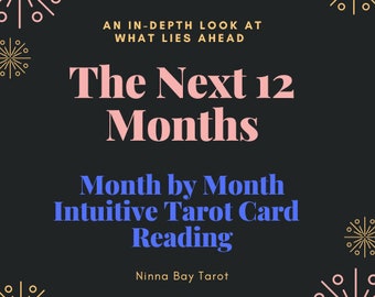 Lettura delle carte dei tarocchi per l&#39;anno a venire nei prossimi 12 mesi - Lettura dettagliata mese per mese - Ottima lettura del compleanno - Amore - Spirito - Carriera - Vita 2025