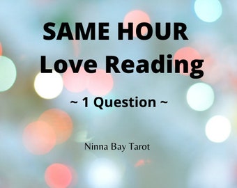 ONE HOUR Tarot Love Reading | Detailed Tarot Card Reading | Quick Insight Tarot Reading - Love, Relationship, Romance Insight | Same Hour