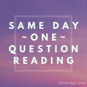 EL MISMO DÍA Lectura de cartas del Tarot de una pregunta / Lectura detallada de cartas / Lectura de 24 horas / Amor - Vida - Carrera - Espíritu Lectura intuitiva del tarot