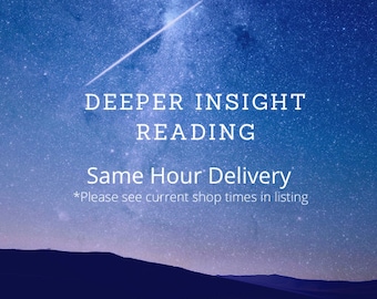 Same Hour Deeper Insight Tarot  Reading - 1 Question | Love - Career - Finances - General | Intuitive Card Reading | Accurate Trusted Reader