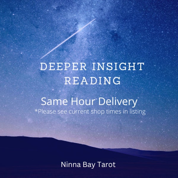 Same Hour Deeper Insight Tarot  Reading - 1 Question | Love - Career - Finances - General | Intuitive Card Reading | Accurate Trusted Reader