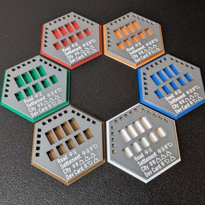 Settlers Piece Holder Organizer Multiple Colors & Quantities