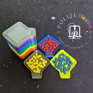 Universal Board Game Piece Holders Stackable Game Tray Bits, Beads, Organizer,  Multiple Colors & Quantities, High Quality and thick!
