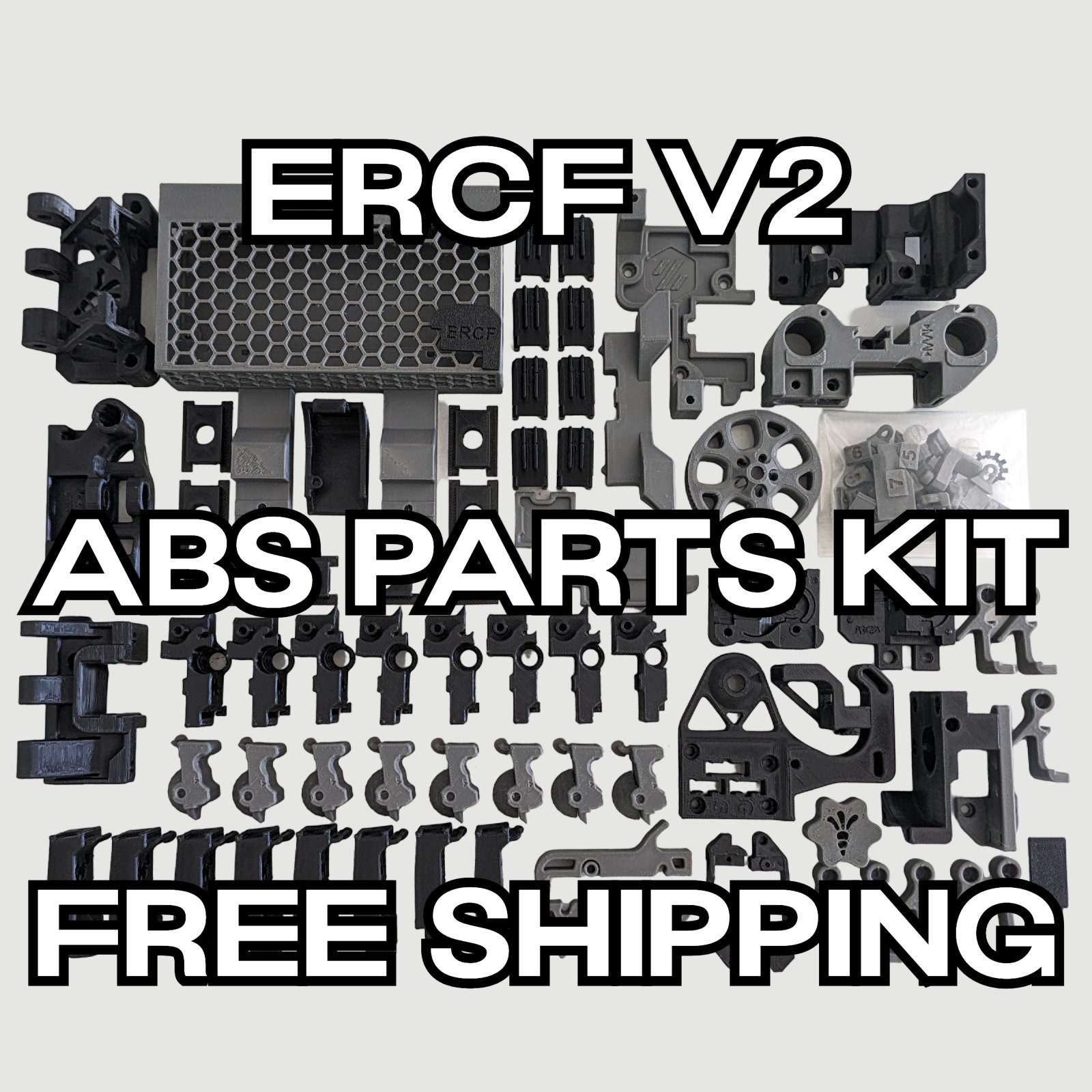 ERCF V2 Full Printed Parts Kit Multiple Colors Available DIY MMU Multi Material Klipper 3D printer Voron Rat Rig and Other Printers