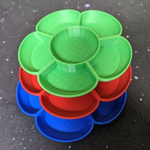 6 Compartment Universal Board Game Tray Organizer Bits Pieces Tokens