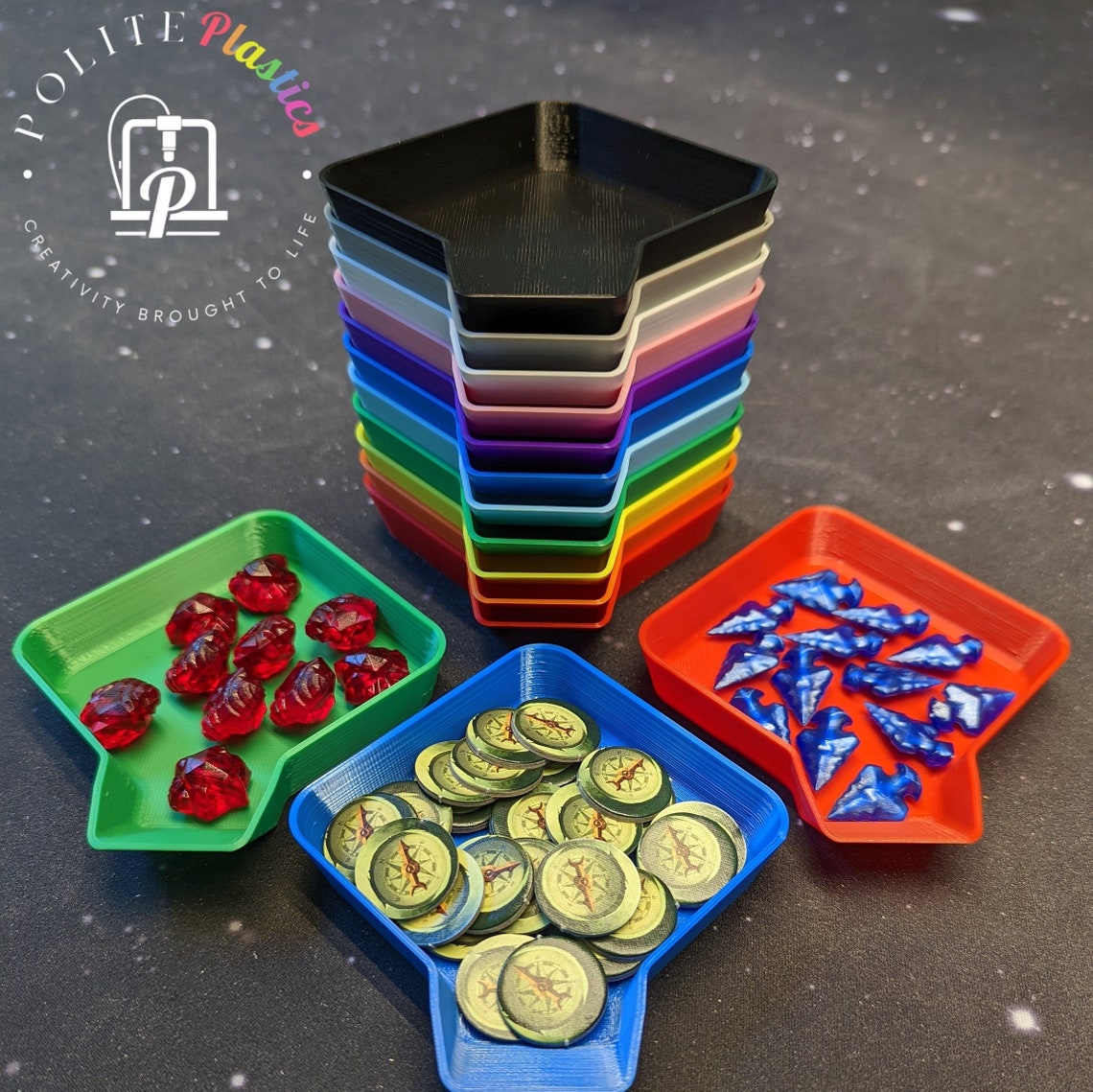 Universal Board Game Piece Holder Stackable Game Tray Bits Etsy