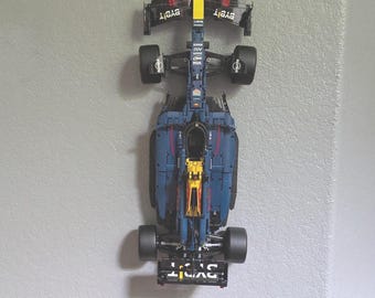 Vertical LEGO Technic Red Bull F1 Wall Mount - Floating Display for RB20 Set 42206, High-Strength 3D Printed Racing Car Hanger
