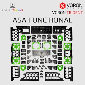 Voron Trident Functional (ASA) Stealthburner Parts Kit Multi Color Threaded Inserts Fast Delivery MPX Formbot LDO + Others