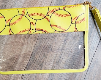 Softball Blank Zipper Pouch