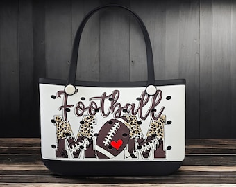 Football Mom XL Beach Tote Bag