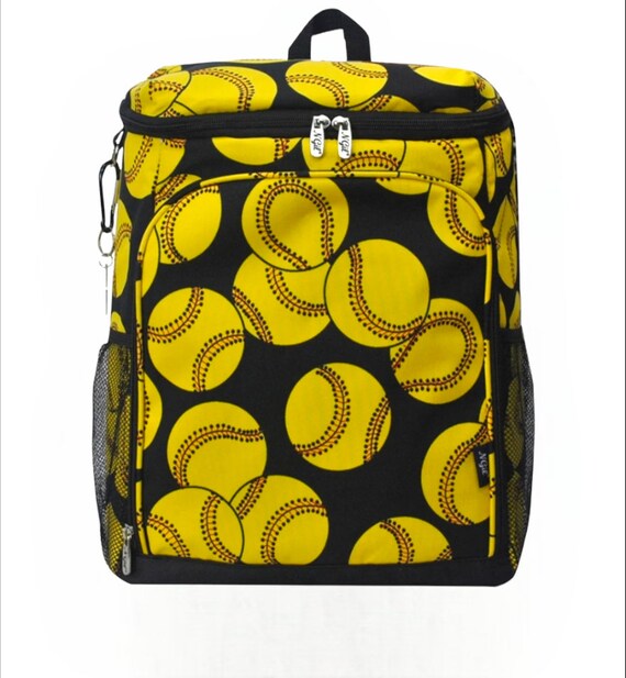 Black Softball Backpack Cooler