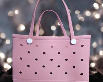XL Light Pink Beach Tote Bag