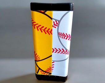 Half Softball Half Baseball Medium Tote Bag