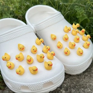 10 pcs set - Yellow Rubber Duck Shoe Charms