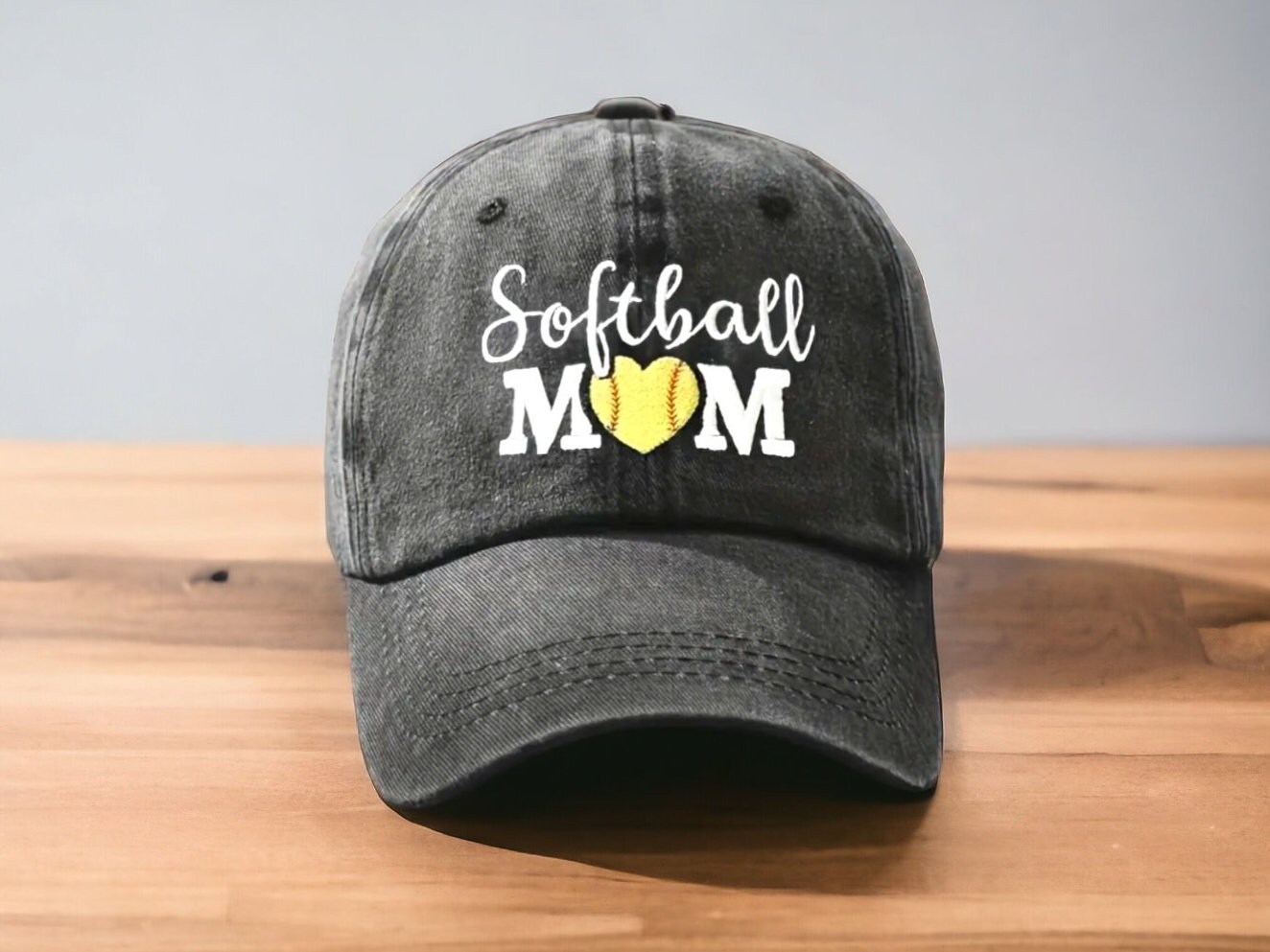 Softball MOM Hat / Cap - Black