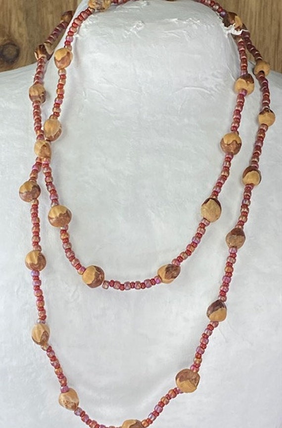 Native American Seed Bead Necklace Juniper Bead Ghost Bead Etsy