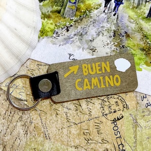 Camino de Santiago St. James houten sleutelhanger
