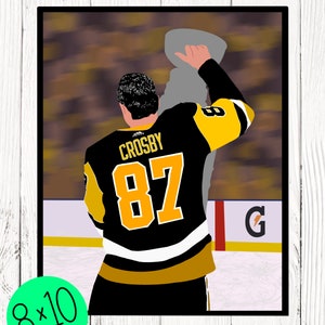 Pittsburgh Penguins, Sidney Crosby inspired, Pittsburgh Penguins Art, Hockey Print