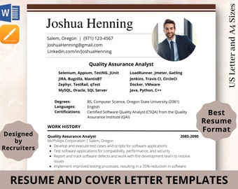 Best Resume Format Picture and Professional Cover Letter Template for Job Application Job Interview Job Resume Template Word Picture Resume