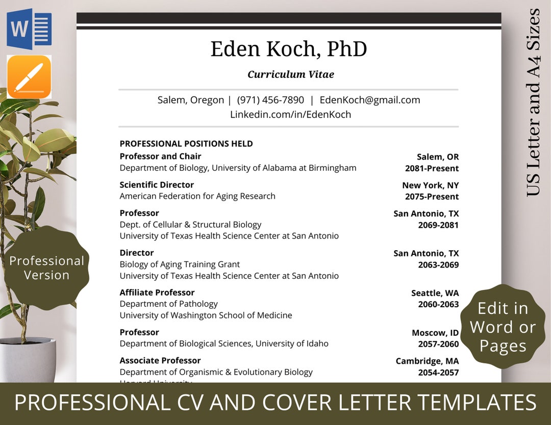 Professor CV Template Science Curriculum Vitae Professional Cover Professor CV Template Science Curriculum Vitae Professional Cover