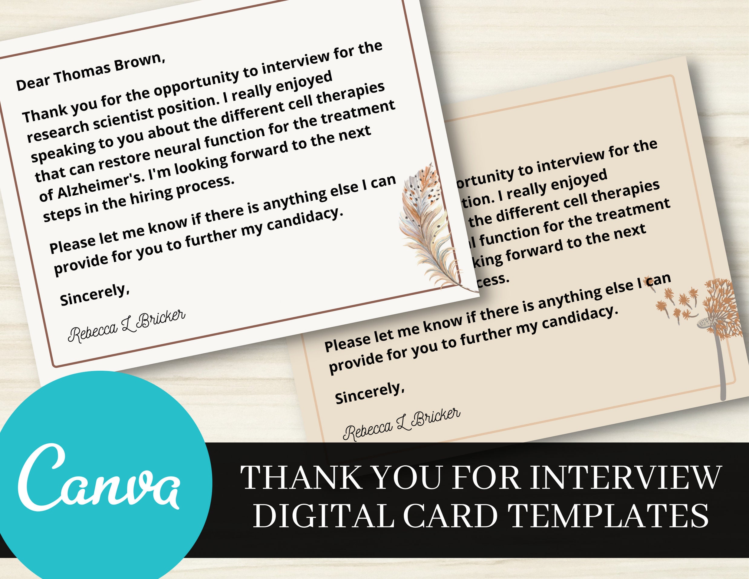 Best Thank You Email for After Job Interview Follow (Instant Download