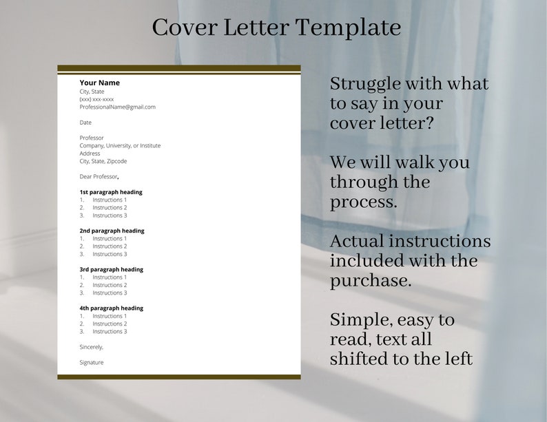 Science Curriculum Vitae Student CV Picture Template for Job - Etsy