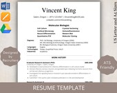 Professional Resume Template for Job Application Designed Recruiter Resume Modern Resume Simple Resume Clean Resume ATS Resume Template Word