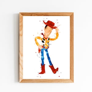 Minimalist Watercolour Print - TV & Movies - Woody