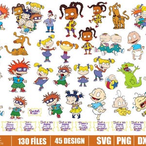 Rugrats svg bundle, Rugrats PNG, Rugrats Clipart, Rugrats digital files, Instant Download, SVG for cricut, 90s Png