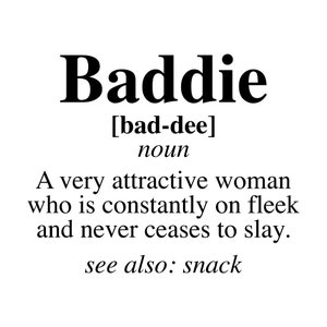 Baddie Definition Svg, Black Girl Svg, Black Queen, Melanin Svg, African American Svg, Afro svg, Black History, Instant Download