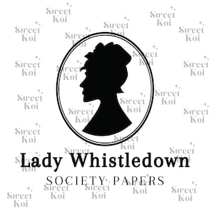 Bridgerton Show/Book Series SVG PNG DXF | Lady Whistledown Society Papers | Whistledown Logo Cameo | Clipart for Cricut/Silhouette, Download
