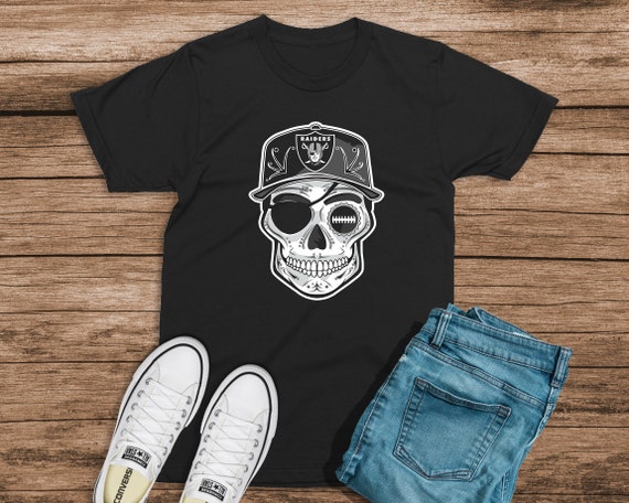 Day of the Dead Inspired Raiders T-shirt Dia De Los Muertos 