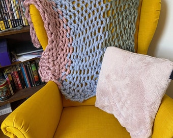 Arm-Knitted Blanket